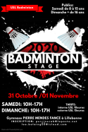 Stage badminton vacances Toussaint